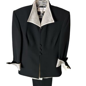 BRAND NEW!! Liz Claiborne Black Blazer with Organza Cuffs
